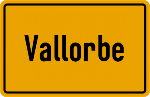 Ortsschild Vallorbe