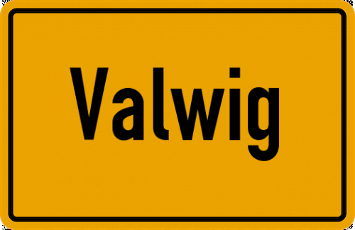 Ortsschild Valwig