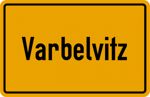 Ortsschild Varbelvitz