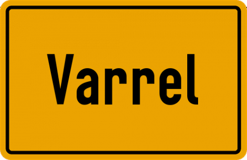 Ortsschild Varrel, Niederelbe