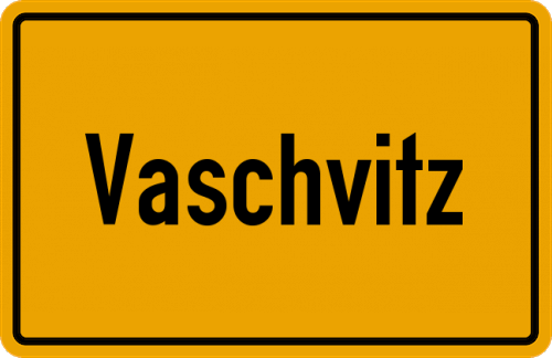 Ortsschild Vaschvitz