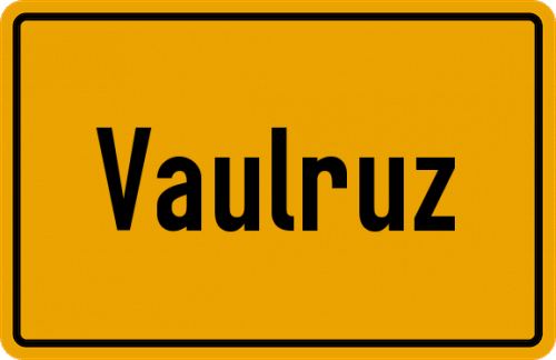 Ortsschild Vaulruz