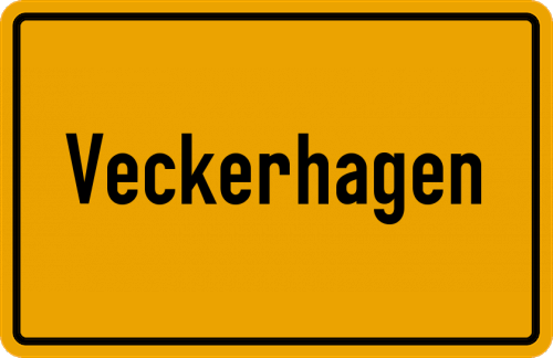 Ortsschild Veckerhagen