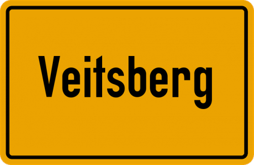 Ortsschild Veitsberg, Kreis Gießen