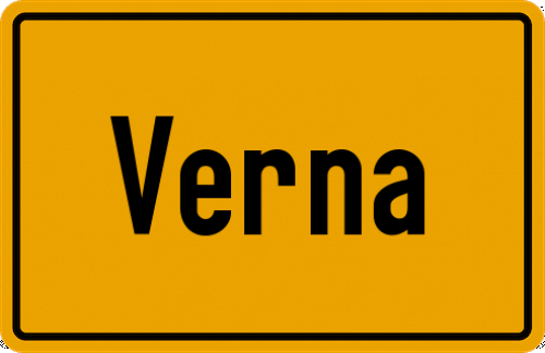 Ortsschild Verna, Hessen