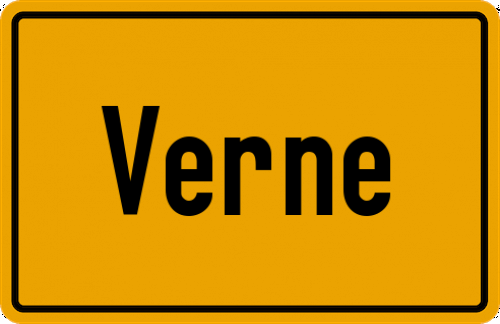 Ortsschild Verne, Westfalen