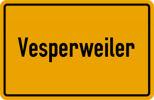 Ortsschild Vesperweiler