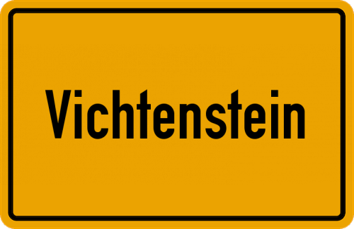 Ortsschild Vichtenstein
