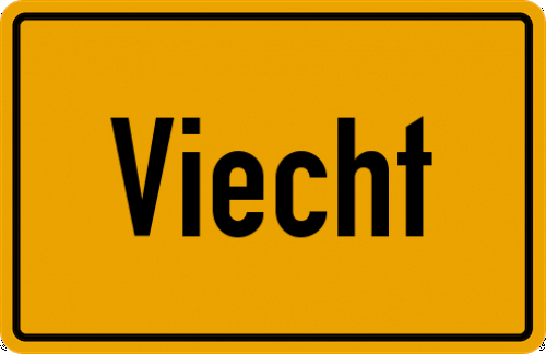Ortsschild Viecht, Niederbayern