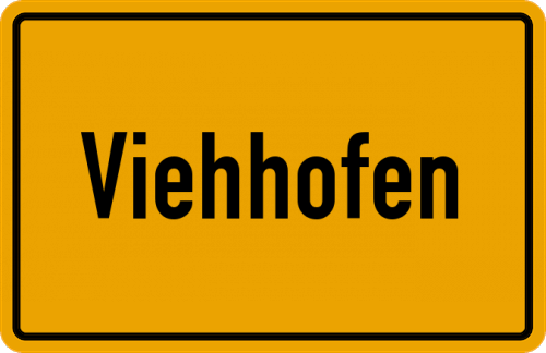 Ortsschild Viehhofen