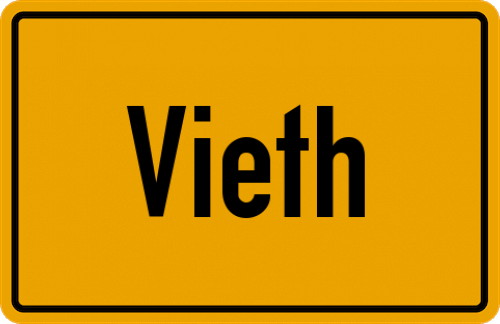 Ortsschild Vieth