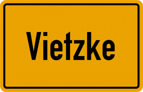 Ortsschild Vietzke