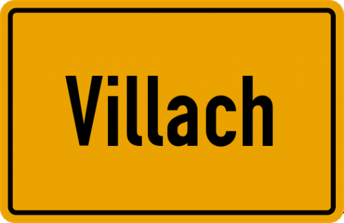 Ortsschild Villach