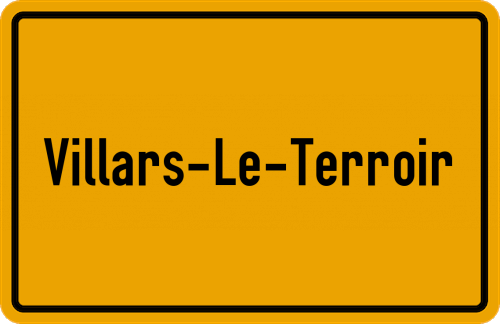 Ortsschild Villars-le-Terroir