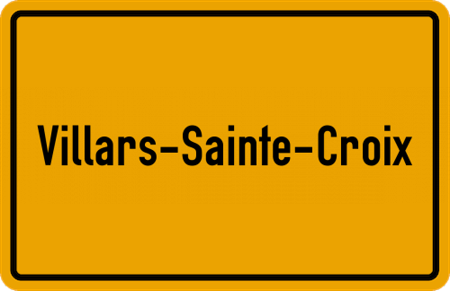 Ortsschild Villars-Sainte-Croix