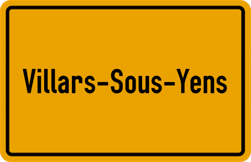 Ortsschild Villars-sous-Yens