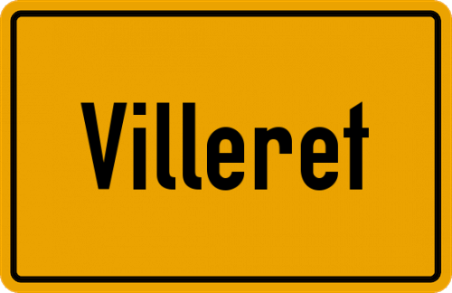 Ortsschild Villeret
