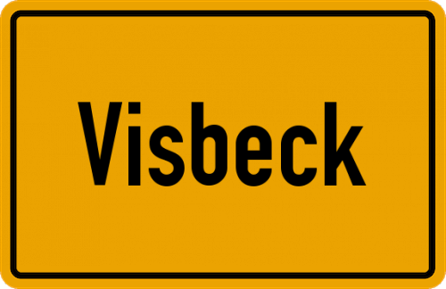 Ortsschild Visbeck, Sauerland