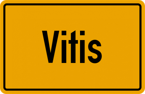 Ortsschild Vitis