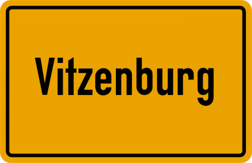 Ortsschild Vitzenburg