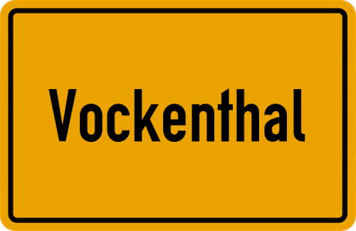 Ortsschild Vockenthal