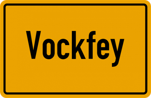 Ortsschild Vockfey