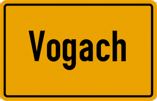 Ortsschild Vogach