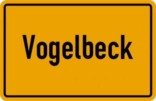 Ortsschild Vogelbeck