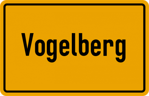 Ortsschild Vogelberg