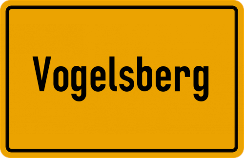 Ortsschild Vogelsberg