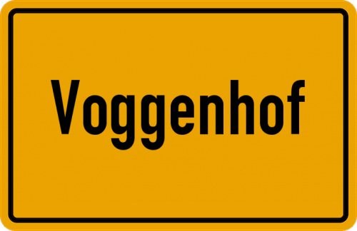 Ortsschild Voggenhof