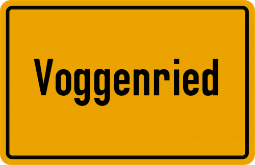 Ortsschild Voggenried