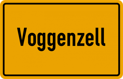 Ortsschild Voggenzell
