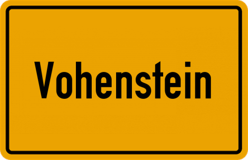 Ortsschild Vohenstein