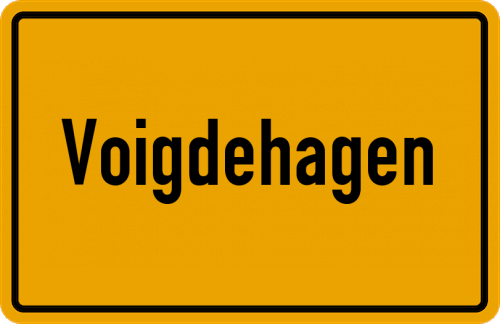 Ortsschild Voigdehagen
