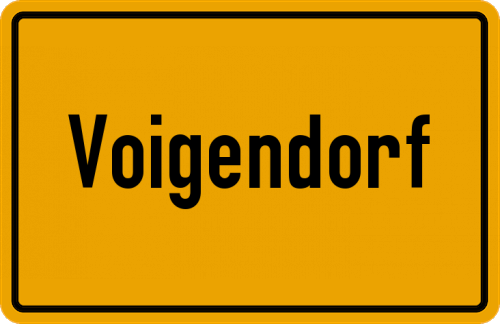Ortsschild Voigendorf, Oberfranken