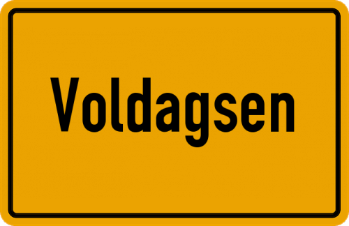 Ortsschild Voldagsen, Kreis Gandersheim