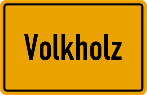 Ortsschild Volkholz