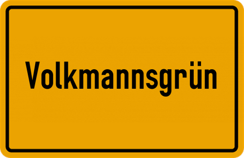 Ortsschild Volkmannsgrün