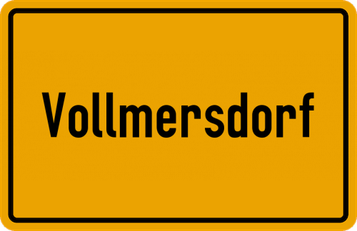 Ortsschild Vollmersdorf