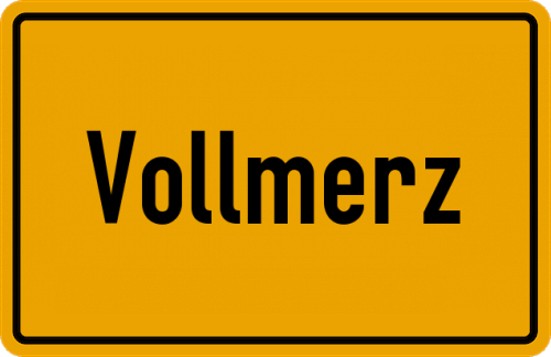 Ortsschild Vollmerz