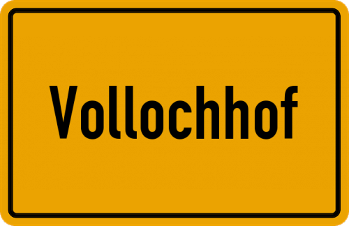 Ortsschild Vollochhof