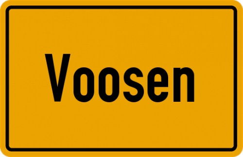 Ortsschild Voosen