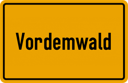 Ortsschild Vordemwald