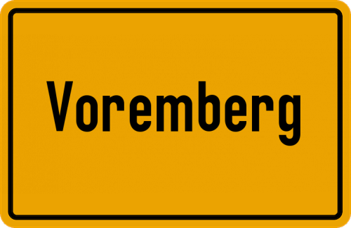 Ortsschild Voremberg