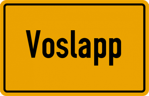 Ortsschild Voslapp