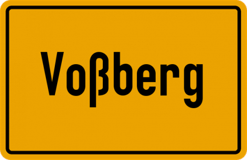 Ortsschild Voßberg