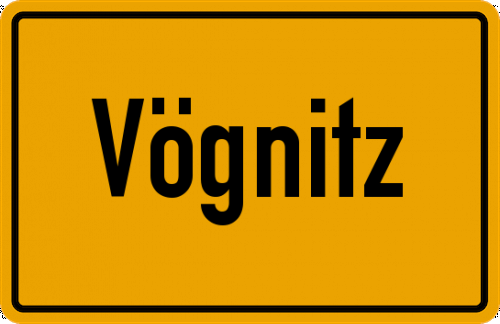 Ortsschild Vögnitz, Unterfranken