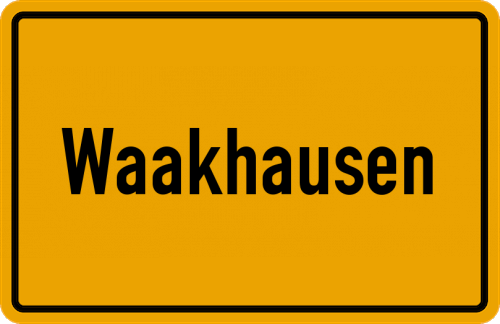 Ortsschild Waakhausen