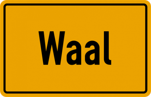 Ortsschild Waal